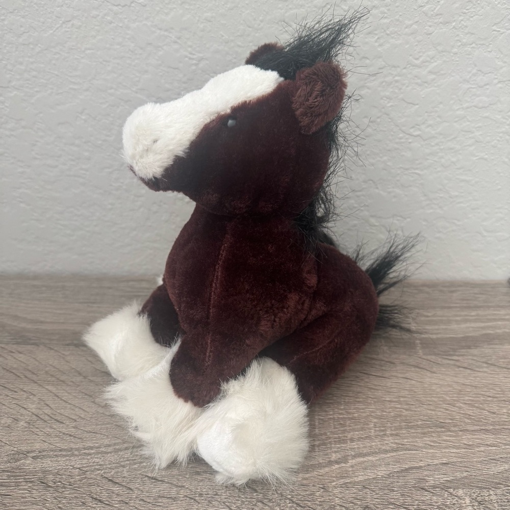 Ganz Webkinz Clydesdale Horse Plush 9" Stuffed Animal no code
